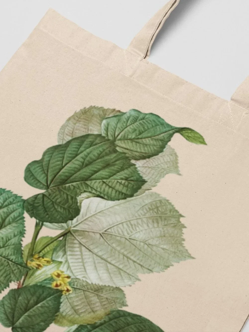 Round-Leaved Linden Vintage Floral Print Graphic Canvas Tote Bag